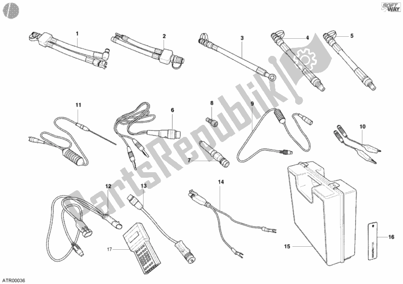 Tutte le parti per il Strumento Di Controllo Della Pressione del Ducati Monster 620 Dark 2005